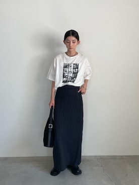 「アイテム（スリッポン）」を使った、momokaさん（レディース・158cm）の夏コーディネート