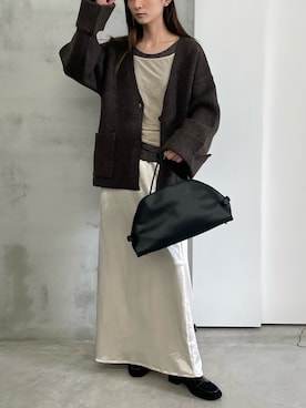 「select MOCA（セレクトモカ）のアイテム（スカート）」を使った、momokaさん（レディース・158cm）の秋コーディネート