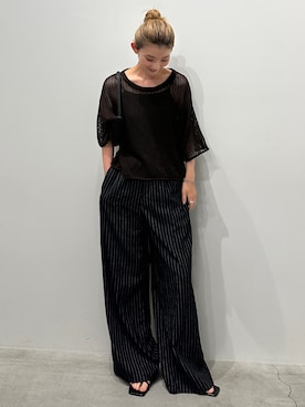 「select MOCA（セレクトモカ）のアイテム（その他パンツ）」を使った、momokaさん（レディース・158cm）の夏コーディネート