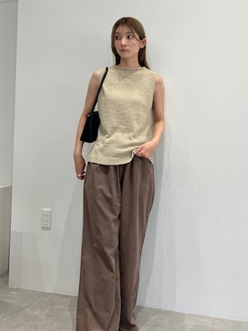 「select MOCA（セレクトモカ）のアイテム（その他パンツ）」を使った、momokaさん（レディース・158cm）の夏コーディネート