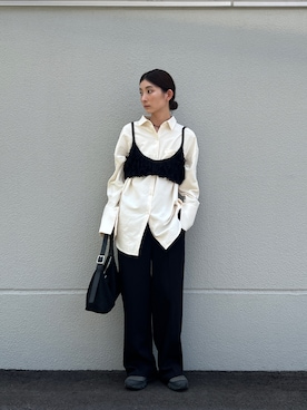 「アイテム（ベスト）」を使った、momokaさん（レディース・158cm）の夏コーディネート