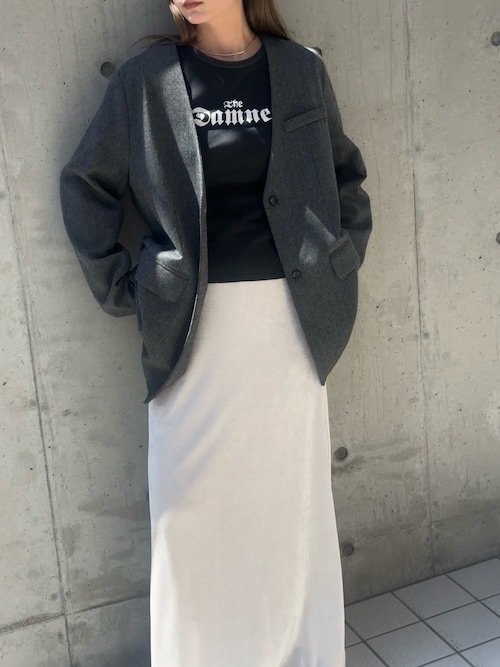 セール】【ZOZO限定】ツイードノーカラージャケット（ノーカラー