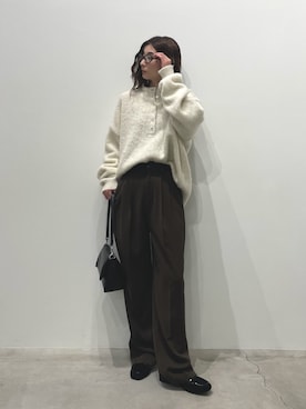 「select MOCA（セレクトモカ）のアイテム（パンツ）」を使った、momokaさん（レディース・158cm）の冬コーディネート