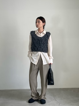 「秋服」｜「アイテム（ベスト）」を使った、momokaさん（レディース・158cm）の秋コーディネート