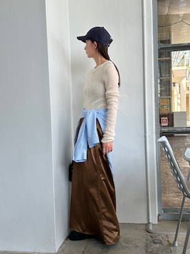 「アイテム（スリッポン）」を使った、momokaさん（レディース・158cm）の秋コーディネート