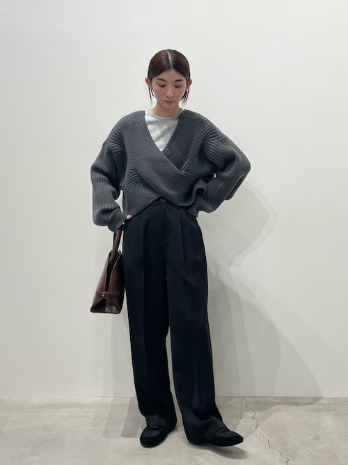 セール】2WAYクロスデザインショートニット（ニット/セーター