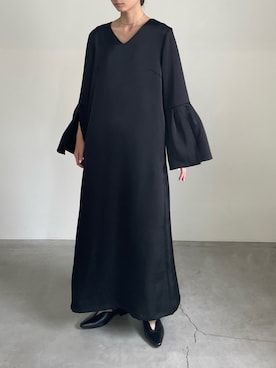 「アイテム（ドレス）」を使った、momokaさん（レディース・158cm）の秋コーディネート
