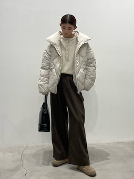 「select MOCA（セレクトモカ）のアイテム（パンツ）」を使った、momokaさん（レディース・158cm）の冬コーディネート