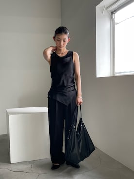 「CLANE（クラネ）のアイテム（トップス）」を使った、momokaさん（レディース・158cm）の夏コーディネート