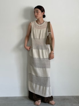 「select MOCA Et（セレクトモカエト）のアイテム（ワンピース/ドレス）」を使った、momokaさん（レディース・158cm）の夏コーディネート
