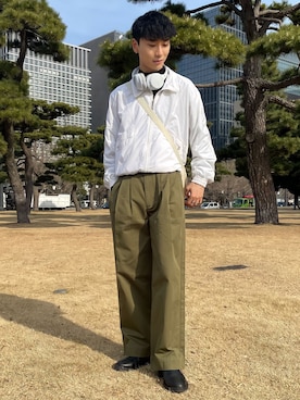 「UNIQLO（ユニクロ）のアイテム（バッグ）」を使った、sakasaさん（メンズ・180cm）の冬コーディネート