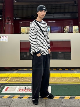 「KBF（ケイビーエフ）のアイテム」を使った、sakasaさん（メンズ・180cm）の秋コーディネート