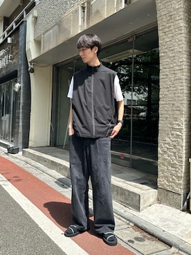 「Gramicci（グラミチ）のアイテム（サンダル）」を使った、sakasaさん（メンズ・180cm）の春コーディネート