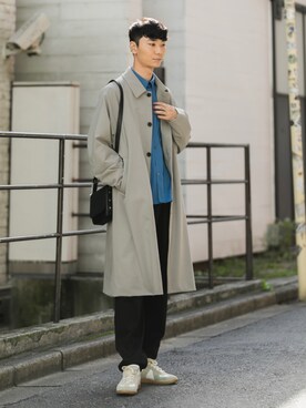 「Uiscel（ユイセル）のアイテム（スウェットパンツ）」を使った、sakasaさん（メンズ・180cm）の秋コーディネート