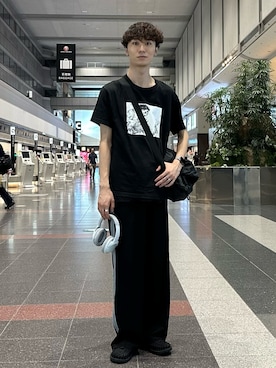 「UNIQLO（ユニクロ）のアイテム（バッグ）」を使った、sakasaさん（メンズ・180cm）の夏コーディネート