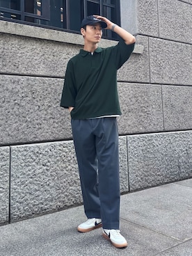 「Supreme （シュプリーム）のアイテム（帽子）」を使った、sakasaさん（メンズ・180cm）の春コーディネート