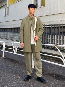 「Uiscel（ユイセル）のアイテム（ジャケット/アウター）」を使った、sakasaさん（メンズ・180cm）の冬コーディネート