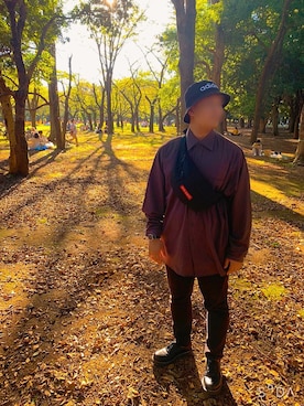 「BEN DAVIS（ベンデイビス）のアイテム（バッグ）」を使った、SHINOさん（メンズ・165cm）の秋コーディネート