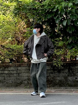 「GOOPiMADE」｜「アイテム（ブルゾン）」を使った、GRAYGRAYさん（メンズ・164cm）の冬コーディネート