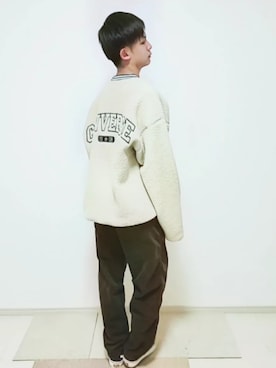 「Lee（リー）のアイテム（その他パンツ）」を使った、risa.ronoさん（メンズ・161cm）の秋コーディネート