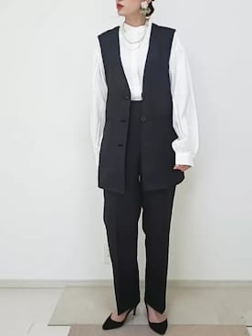 「HONEYSUCKLE ROSE（ハニーサックルローズ）のアイテム（ジャケット/アウター）」を使った、risa.ronoさん（レディース・158cm）の春コーディネート