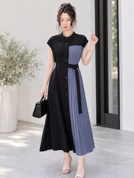 「RUIRUE BOUTIQUE（ルイルエブティック）のアイテム（ワンピース、ブルー系）」を使った、Sayakaさん（レディース・169cm）の夏コーディネート