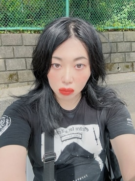 「alice auaa  のアイテム（Tシャツ/カットソー、ブラック系）」を使った、Sayakaさん（レディース・169cm）の夏コーディネート