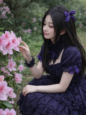 「no brand（ノーブランド）のアイテム（ワンピース/ドレス）」を使った、Sayakaさん（レディース・169cm）の春コーディネート