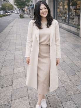 「no brand（ノーブランド）のアイテム」を使った、Sayaka(さやか)さん（レディース・169cm）の冬コーディネート