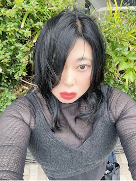 「ユニクロ　マメクロゴウチのアイテム（トップス、ブラック系）」を使った、Sayakaさん（レディース・169cm）の春コーディネート