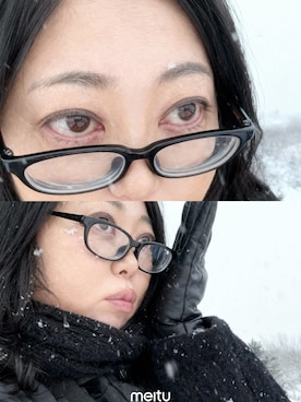 「アイテム（メガネ）」を使った、Sayakaさん（レディース・169cm）の秋コーディネート