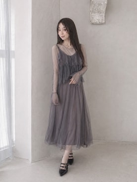 「Ameri（アメリ）のアイテム」を使った、Sayakaさん（レディース・169cm）の春コーディネート