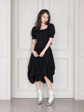 【美品】Vivienne westwood⭐︎MA-1 レクタングルスカート⭐︎黒 Vivienne Westwood（ヴィヴィアンウエストウッド）の「MA-1ﾚｸﾀﾝｸﾞﾙｽｶｰﾄ