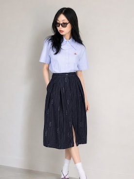 【美品】Vivienne westwood⭐︎MA-1 レクタングルスカート⭐︎黒 Vivienne Westwood（ヴィヴィアンウエストウッド）の「MA-1ﾚｸﾀﾝｸﾞﾙｽｶｰﾄ