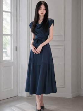 「Vivienne Westwood（ヴィヴィアンウエストウッド）のアイテム（ワンピース、ブルー系）」を使った、Sayakaさん（レディース・169cm）の春コーディネート