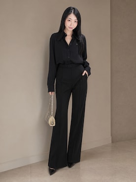 「Vivienne Westwood（ヴィヴィアンウエストウッド）のアイテム（トップス、ブラック系）」を使った、Sayakaさん（レディース・169cm）の夏コーディネート