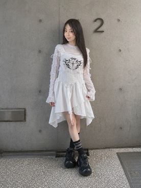 「Candy Stripper（キャンディストリッパー）のアイテム」を使った、Sayakaさん（レディース・169cm）の春コーディネート