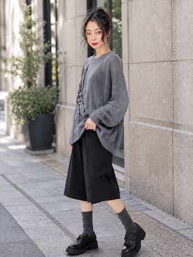 「Vivienne Westwood（ヴィヴィアンウエストウッド）のアイテム（パンツ、ブラック系）」を使った、Sayakaさん（レディース・169cm）の夏コーディネート