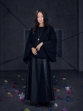 「the Closet（ザ　クローゼット）のアイテム（トップス、ブラック系）」を使った、Sayakaさん（レディース・169cm）の夏コーディネート