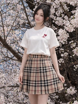 「バーバリー」｜Sayakaさん（レディース・169cm）の春コーディネート