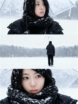 「アイテム（マフラー）」を使った、Sayakaさん（レディース・169cm）の秋コーディネート