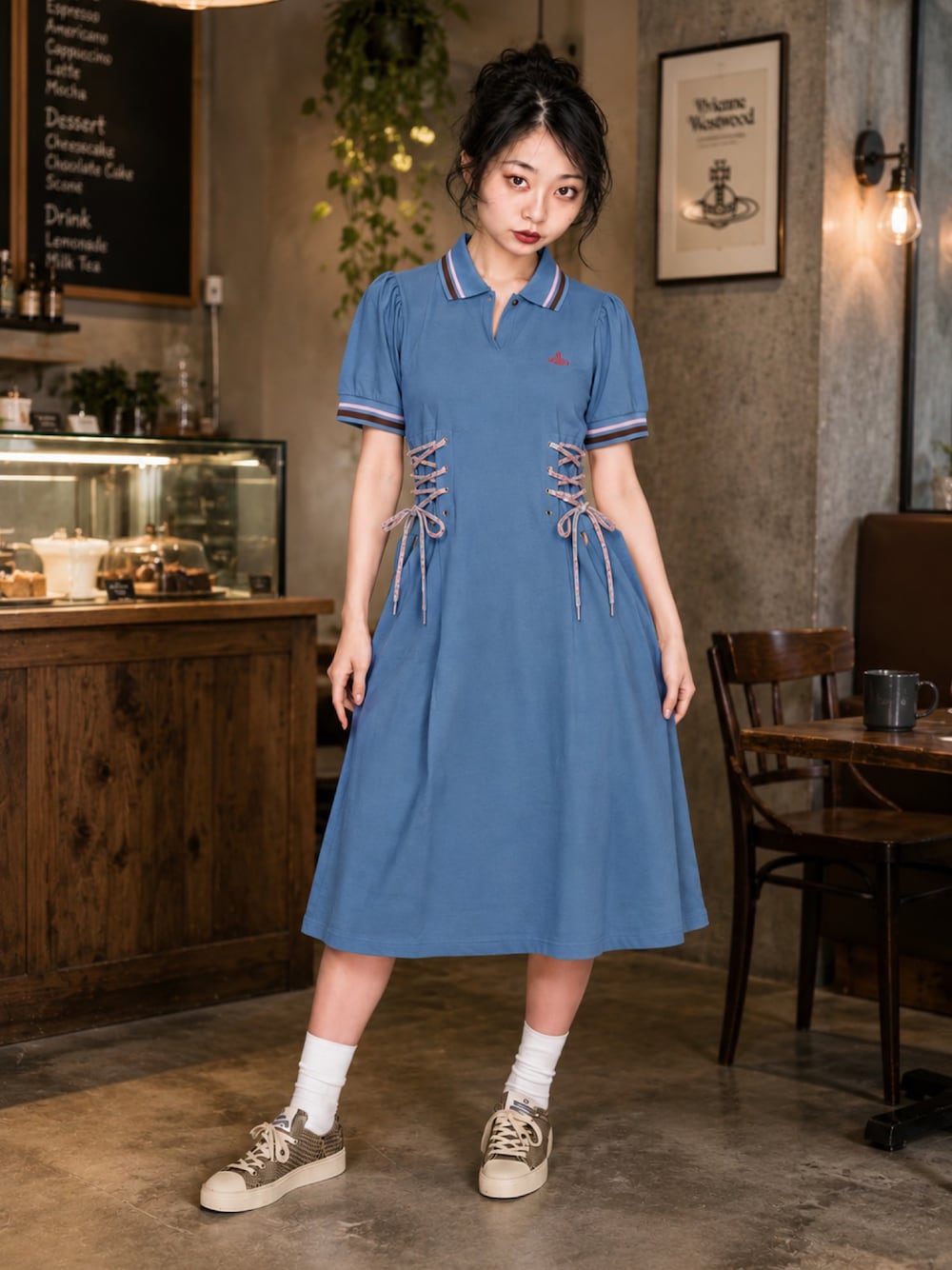 Vivienne Westwoodのワンピース（ブルー系）を使った人気ファッション