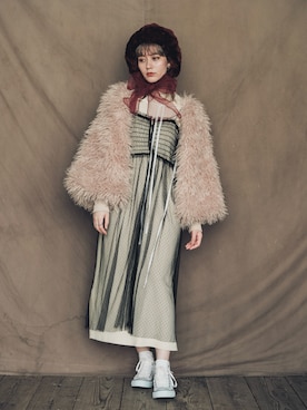 「アイテム（ジャケット/アウター）」を使った、ORIÉNT MILLINERYさん（レディース・168cm）の秋コーディネート