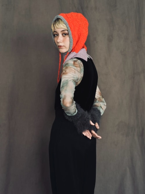 MALL KNIT BALACLAVA 波編みバラクラバ（ニットキャップ/ビーニー