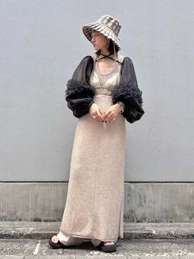 「ORIENT MILLINERY（オリエント ミリナリー）のアイテム」を使った、ORIÉNT MILLINERYさん（レディース・158cm）の夏コーディネート