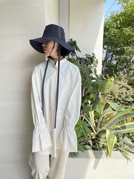 「ツバ広ハット」｜ORIÉNT MILLINERYさん（レディース・158cm）の春コーディネート