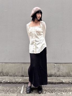 「アイテム（ハンチング/ベレー帽）」を使った、ORIÉNT MILLINERYさん（レディース・152cm）の秋コーディネート