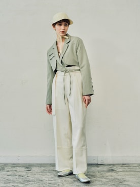 「ORIENT（オリエント）のアイテム（帽子）」を使った、ORIÉNT MILLINERYさん（レディース・168cm）の春コーディネート