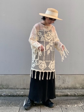 「ORIENT（オリエント）のアイテム」を使った、ORIÉNT MILLINERYさん（レディース・158cm）の夏コーディネート