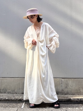 「ORIENT（オリエント）のアイテム」を使った、ORIÉNT MILLINERYさん（レディース・158cm）の夏コーディネート